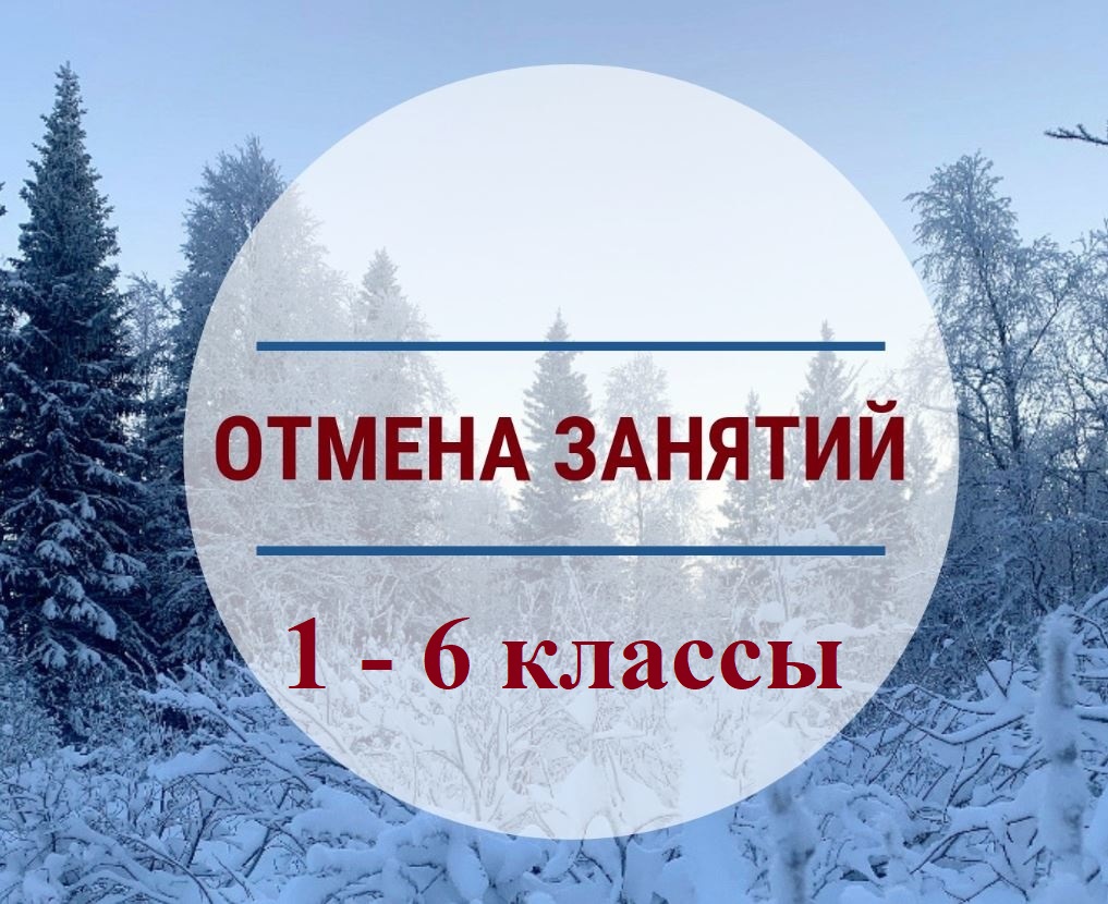 Отмена занятий 1-6 классы на 11.12.2023 года.